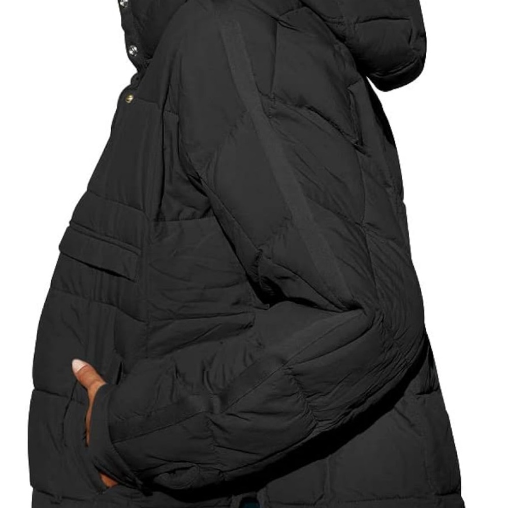 Black Hooded Puffer Jacket